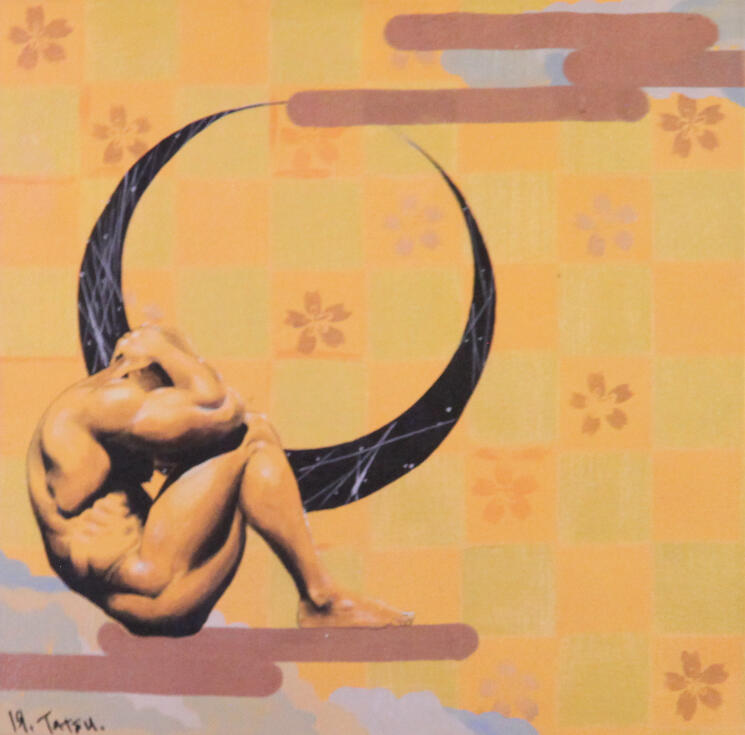 Black Crescent Moon $50016x16